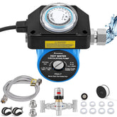 Moonshan instant hot water pump front view highlights compact kit for quick installs.