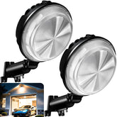 MOONTIP dusk-to-dawn LED barn light front view showing practical outdoor illumination