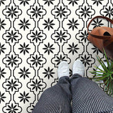 MORCART peel and stick floor tile close-up showing durable vinyl surface for DIY floors