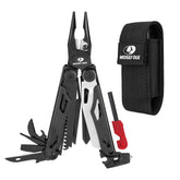 MOSSY OAK 19-in-1 multitool with pliers for camping tasks.