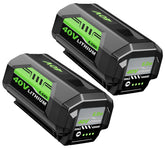 Moticett 40V battery front view shows extended runtime potential.