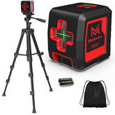 Motovera laser level projects a bright green cross line for precise indoor alignment.