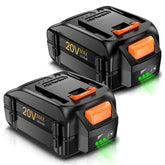 Mounzuikue upgraded 8000mAh battery pack for Worx 20V tools with longer runtime