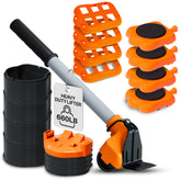 MouZie heavy-duty furniture lifter front view demonstrates lever-assisted lift for independent moving.