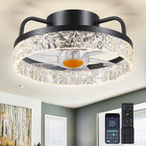 Mpayel 13-inch bladeless ceiling fan with LED light ideal for modern bedroom ambience.
