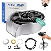 MQFORU Glass Rinser pull-out extension reaches sink corners for thorough cleaning