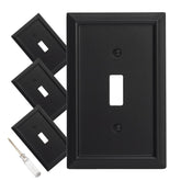 Mrayaki wall plate with matte black finish adds modern style to any outlet