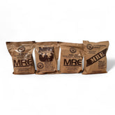 MRE 4 Pack variety meals kit showing complete entree and sides for outdoor meals