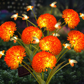 MRHEPHAESTUS solar flowers and bee lights brighten gardens with a romantic flower-bee centerpiece.