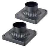 MrSconce pier mount base 2-pack, front view, durable outdoor mounting for wet locations.