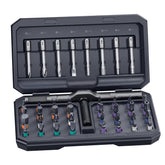 MrToNo 42-in-1 magnetic screwdriver set with compact storage case for DIY projects.