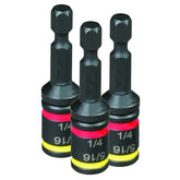 MSHC 3-pack front view shows reversible dual-sided hex driver for quick size swap.