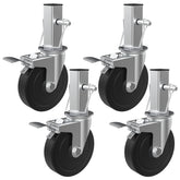 MSWY 5-inch scaffolding caster set of four for secure elevation and mobility.