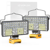 MtiolHig cordless LED work light with Dewalt battery for bright workshop lighting
