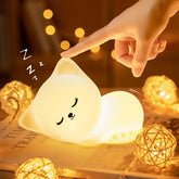 Mubarek night light kids cat lamp glowing softly for bedtime comfort