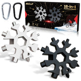 Muclip Snowflake 2-pack front view showing compact 18-in-1 design for quick fixes