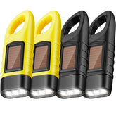 Mudder 4-pack hand-crank solar flashlights ready for outdoor adventures and emergencies.