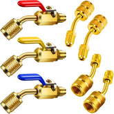 Mudder angled ball valve 45-degree 1/4in fittings for precise shut-off in HVAC.