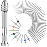 Mudder pin vise hand drill shown with compact precision for jewelry and resin work.