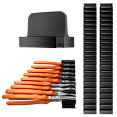 Mudygelay 44-piece plier organizer top view showing organized slot layout for quick access