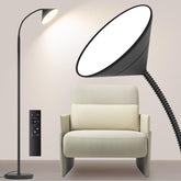 Mukuxin LED floor lamp with remote control for convenient lighting from anywhere in the room.