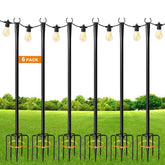MuliVid 9 ft outdoor light pole with grass spike for stable garden lighting.