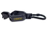 Multipurpose Webbing Inc glove clamp front view shows sturdy metal construction for reliable retention.
