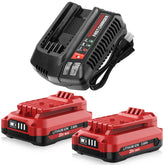 Munikind 2-pack 20V battery with 3600mAh capacity for longer cordless runtime