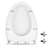MUU slow close white toilet seat for quiet operation