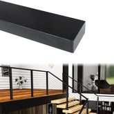 Muzata HT10 black cable railing handrail for 6ft6in outdoor decks.