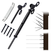 Muzata CK07 black toggle turnbuckle on a wood post cable railing for secure tensioning