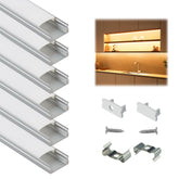 Muzata U1SW silver aluminum LED channel body for a premium look