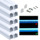 Muzata U108 LED channel with deeper diffuser for spotless glow.