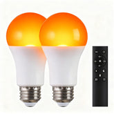 MXhme amber sleep light bulb with remote for relaxing evening lighting.