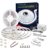MY BEAUTY LIGHT LED strip on wall provides bright ambient white light for rooms.