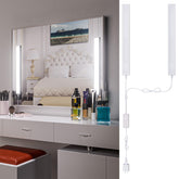 My Beauty Light LED vanity light strip on mirror provides even makeup illumination.