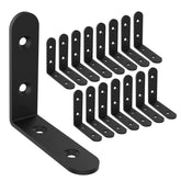 MY RUSTIC shelf brackets corner brace in black steel for strong, durable shelves
