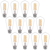 MYEMITTING 12-pack LED Edison bulbs with dimming for cozy lighting
