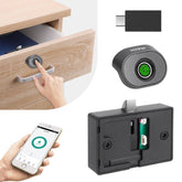 MYPIN Bluetooth fingerprint cabinet lock front view highlighting quick unlock