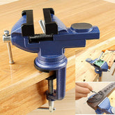 MYTEC Home Vise with 2.5-inch jaw opening for secure, adjustable clamping on work surfaces.
