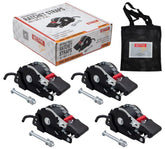 Mytee Bolt-On Retractable Strap Assembly shown for quick, secure mounting on trailers.