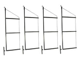 Mytee Products 4-pack 3-tier brackets ready for heavy-duty container shelving.