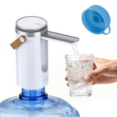 Myvision 5-gallon water dispenser pump in use for quick, controlled bottle filling.