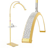 Mznoo lash light with diamond half-moon provides precise eyelash extensions visibility.