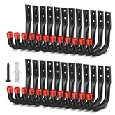 Nacial 24-pack garage hooks arranged for versatile wall mounting and organization.