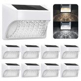 NACINIC solar fence light with diamond pattern enhances safety and ambiance along fences at night.