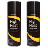NADAMOO high heat spray paint in black matte finish for metal surfaces.