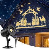 Nagudenfo 3D nativity projection on wall for a magical Christmas display