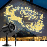 Nagudenfo Christmas Projector with Santa Sleigh 3D brightens outdoor festive nights
