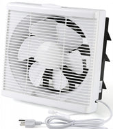 Nalle 10in window exhaust fan front view with durable ABS shell for lasting ventilation.
